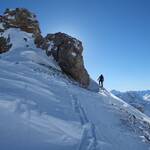 Albin im Aufstieg zum P.3160 beim Piz Surgonda
